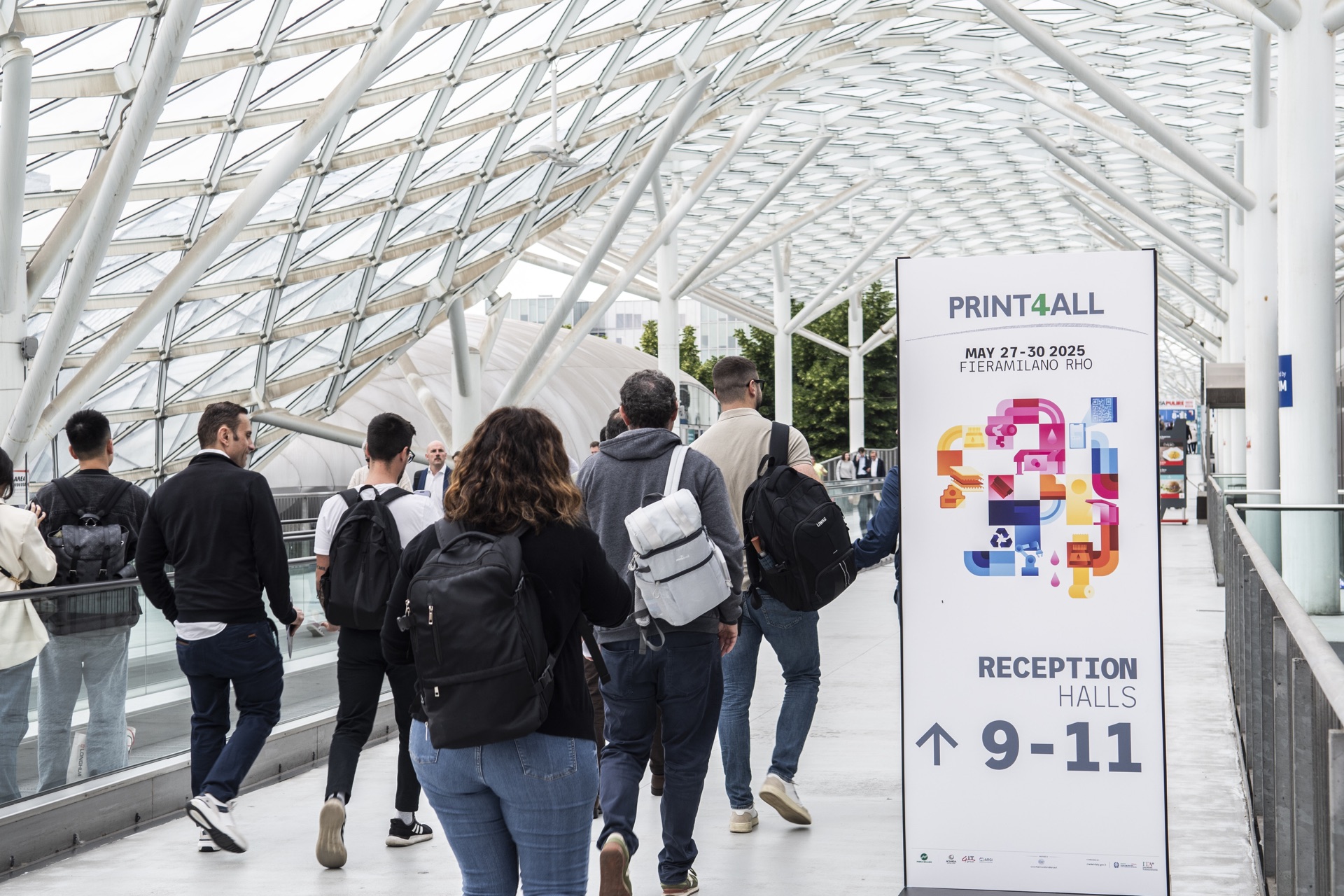 Entrada da Print4All na Fiera Milano, em Milão