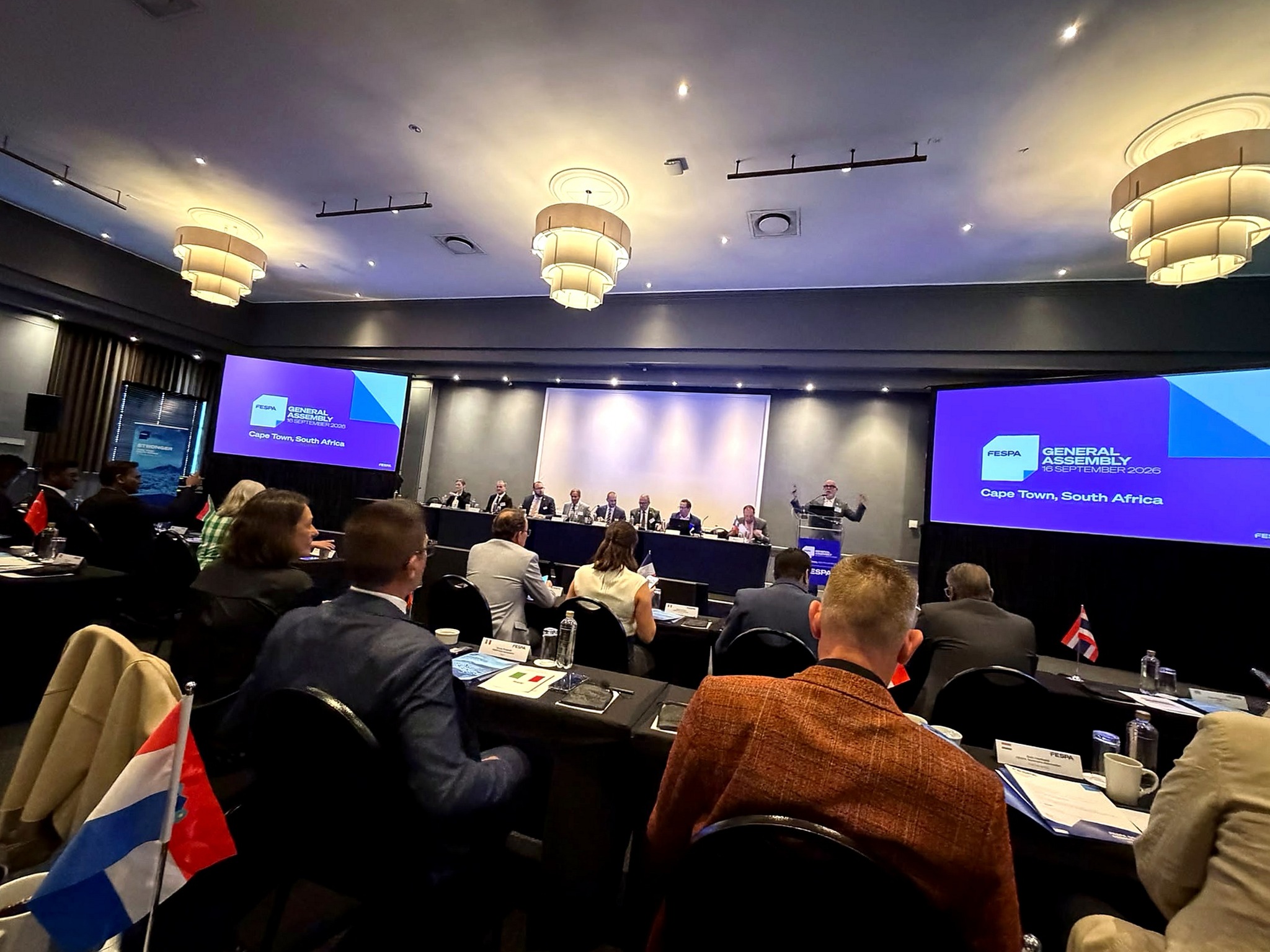 Session of the 2026 FESPA General Assembly in Cape Town, South Africa